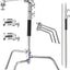 Soporte luz C acero inox ajustable 8pies