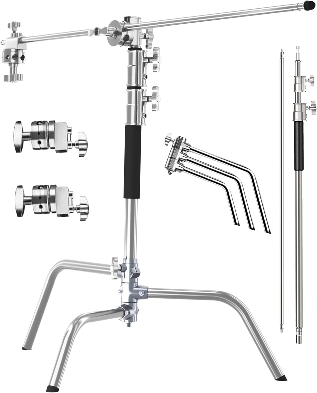 Soporte luz C acero inox ajustable 8pies