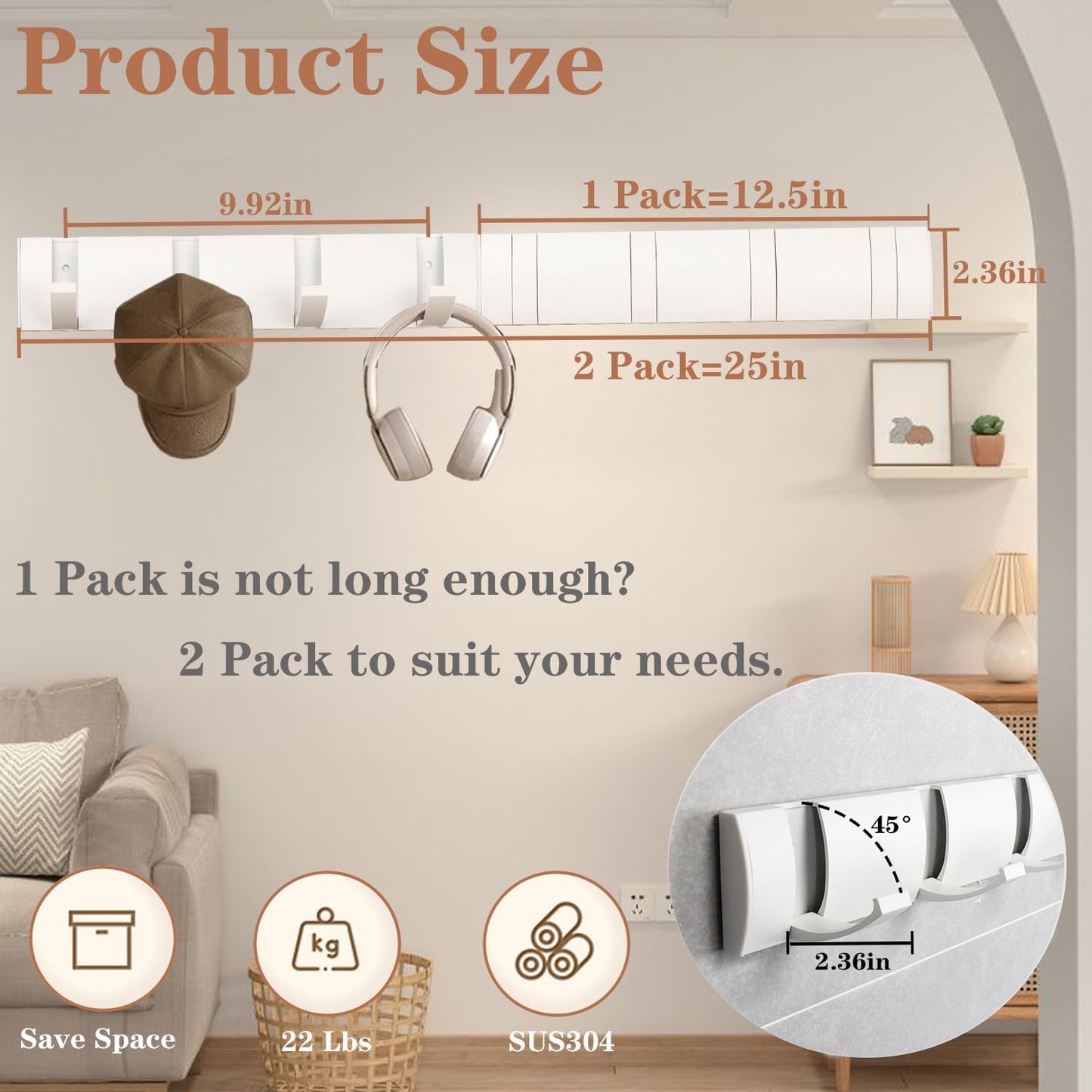Ganchos plegables para abrigos y toallas de baño acero