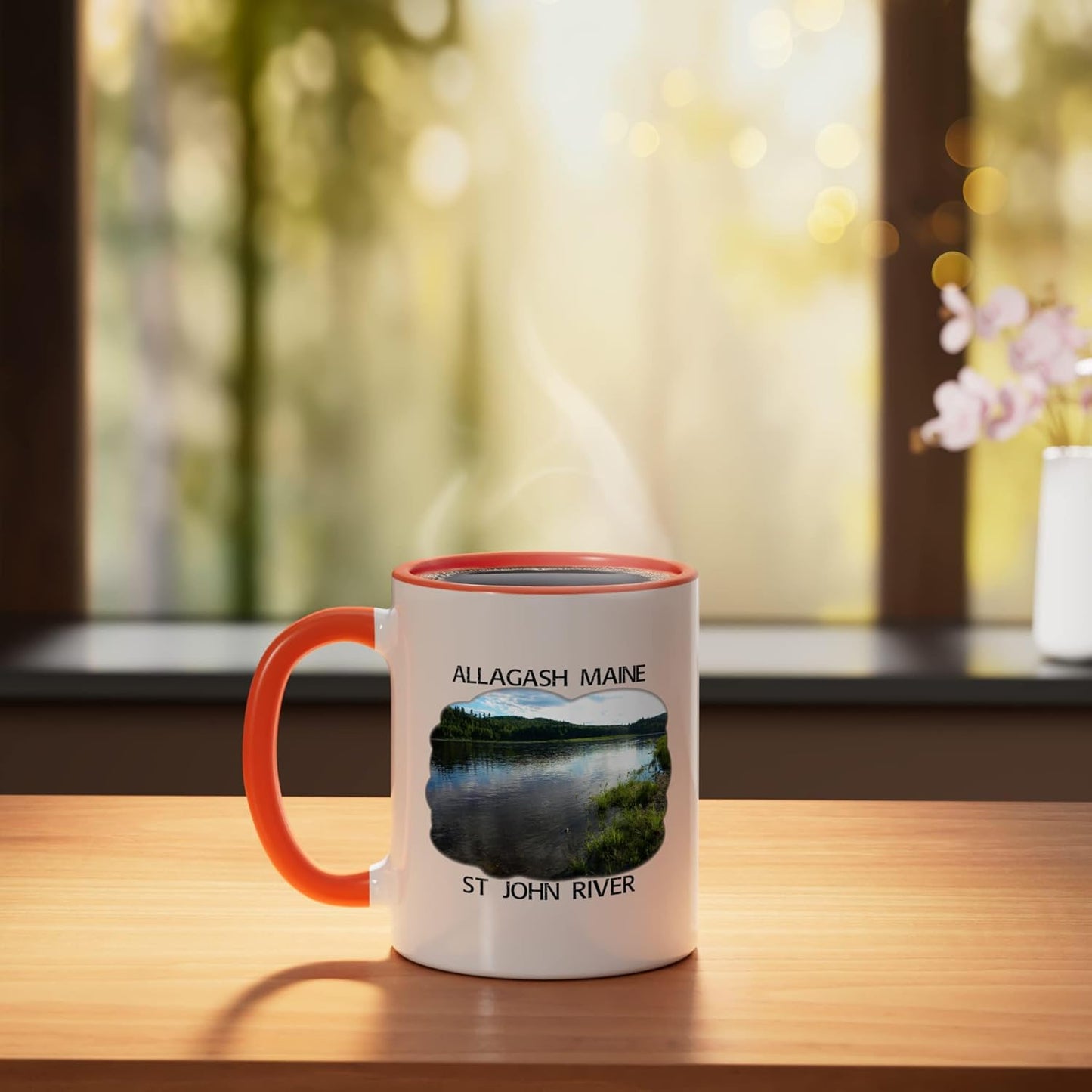 Taza Cerámica Allagash Main St Orange/Blanco