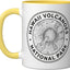 Taza Cerámica Topográfica Parque Volcánico Hawái Amarillo/Blanco