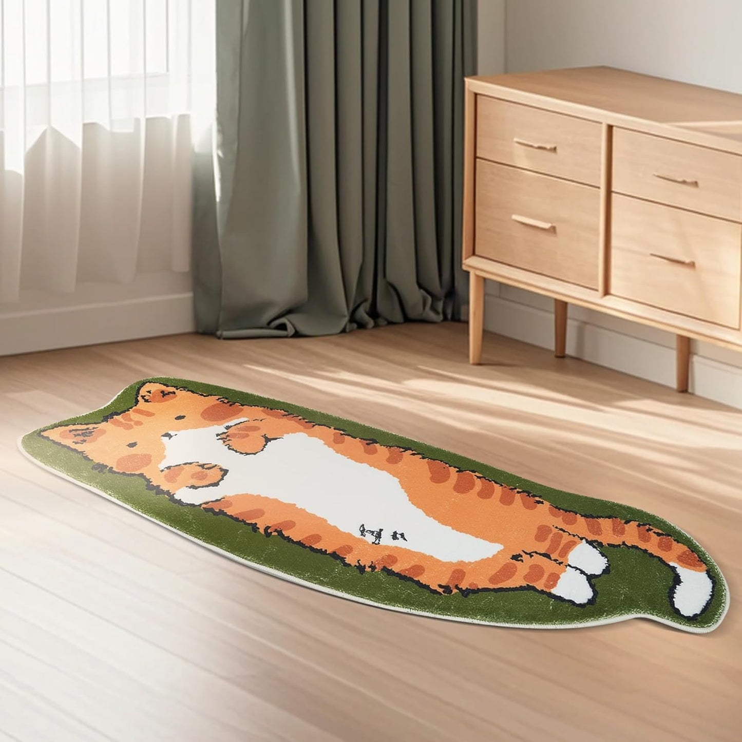 Alfombra gato forma perro 1.3x3.9pies dormitorio baño