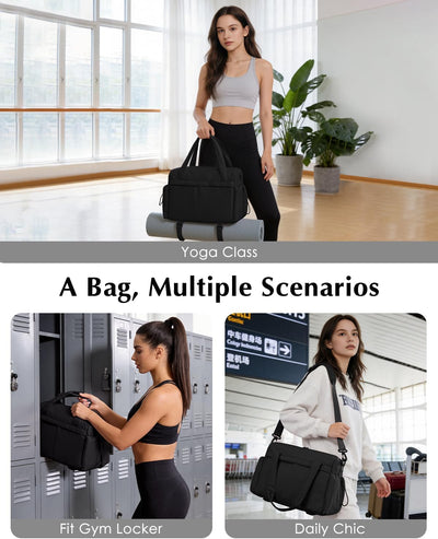 Bolsa gimnasio mujer soporte esterilla yoga negro