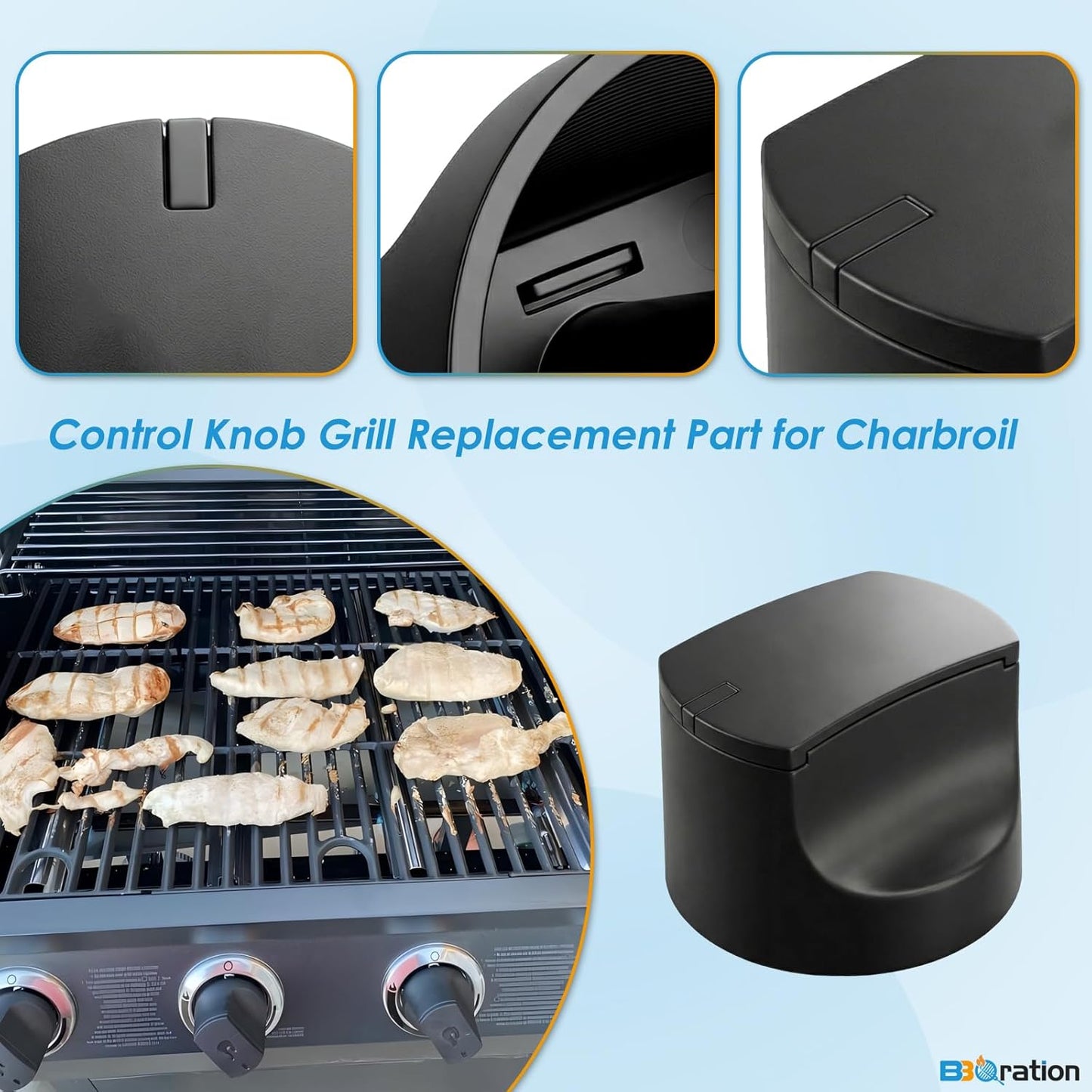 2 Pzas Perillas Control Parrilla Charbroil Serie Performance
