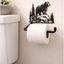 Portarrollos baño osos negros rústicos de madera