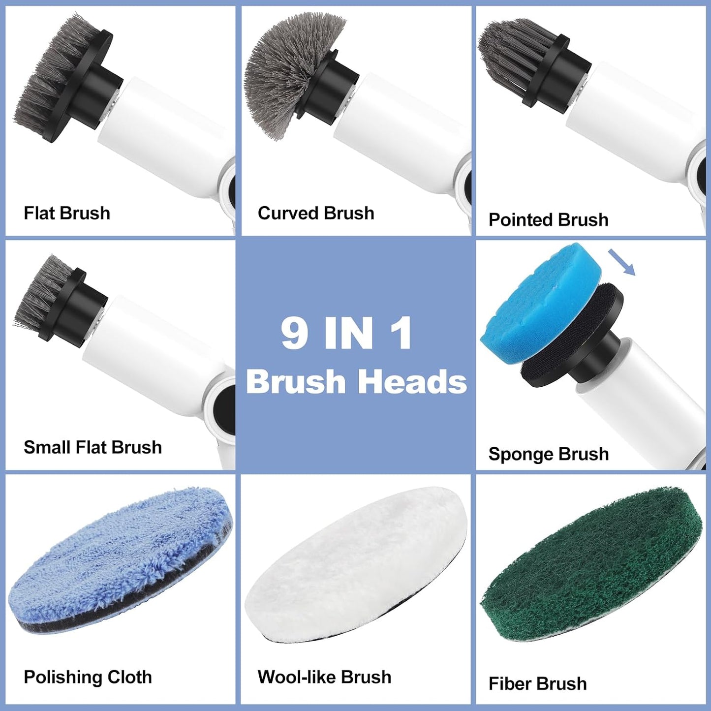 Cabezal cepillo limpieza eléctrico para Electric Spin Scrubber