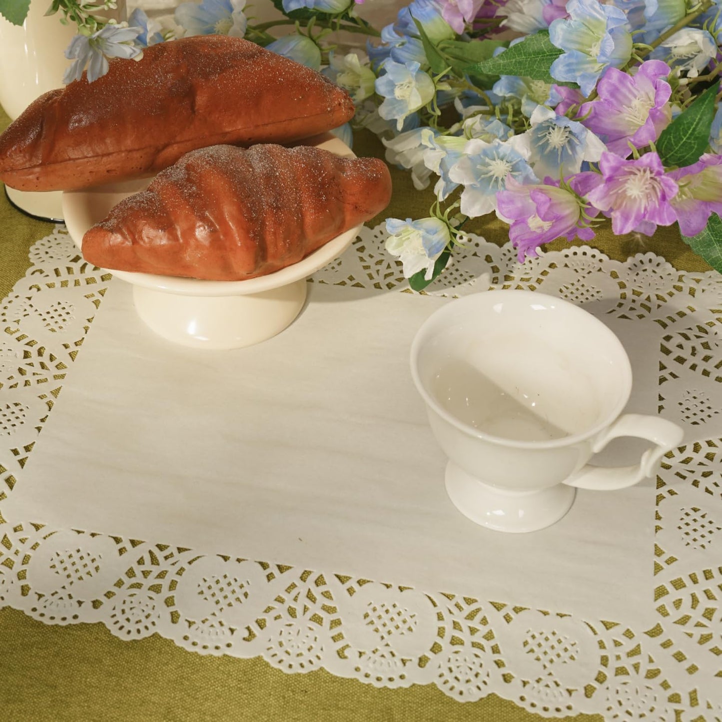 Papel de encaje blanco Phantomon 150 piezas para pasteles y eventos
