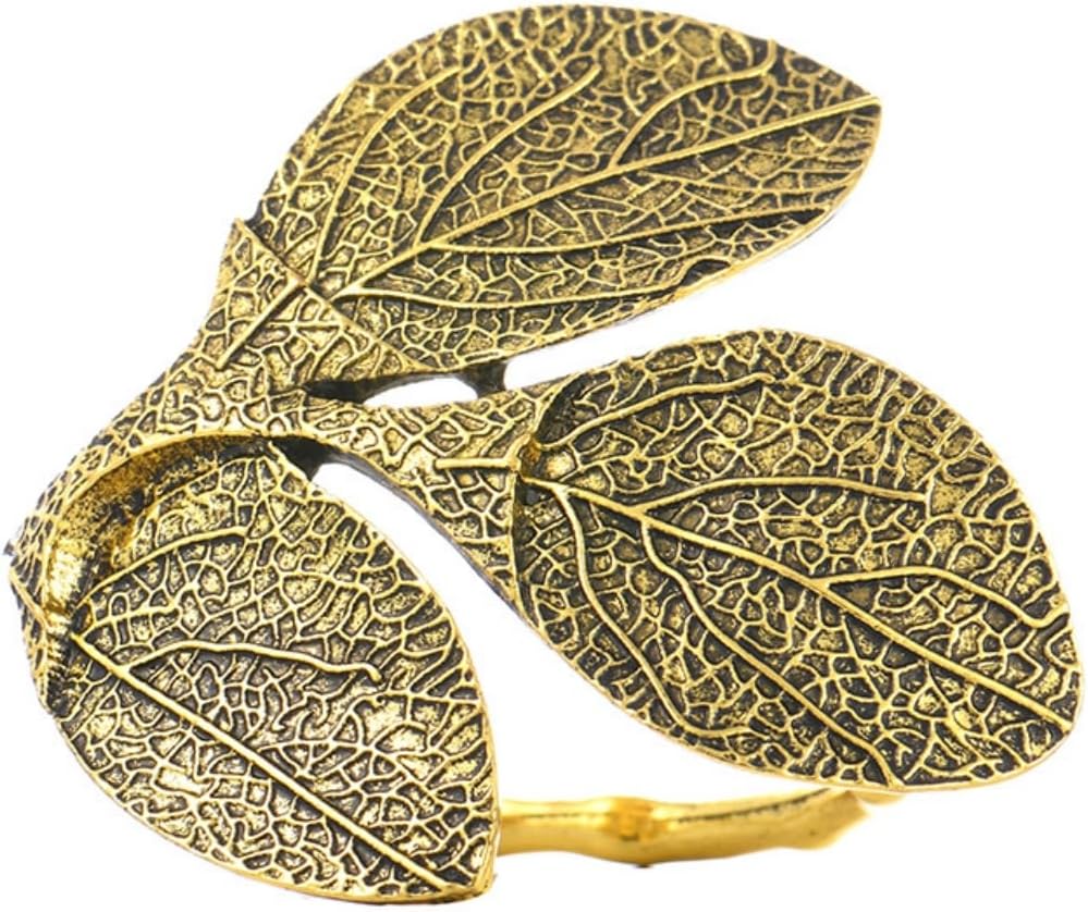 Set 6 servilletas hoja oro decoración mesa bodas uso diario