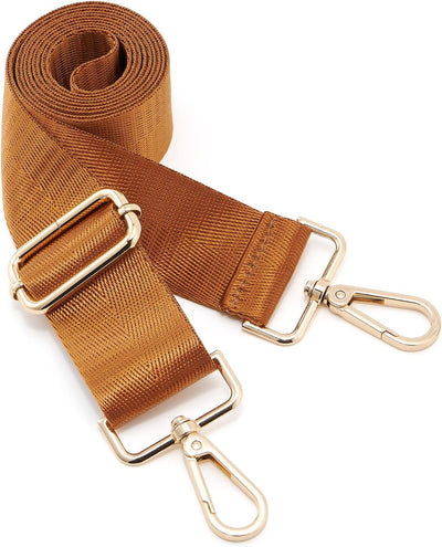 Correa hombro ajustable hebillas doradas 1.5pulg estilo sólido