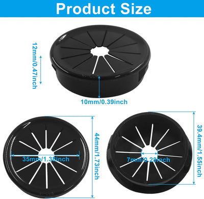 5 Pzas Pasadores de Cabello 1-1/2 Pulg Nylon para Mesa Escritorio