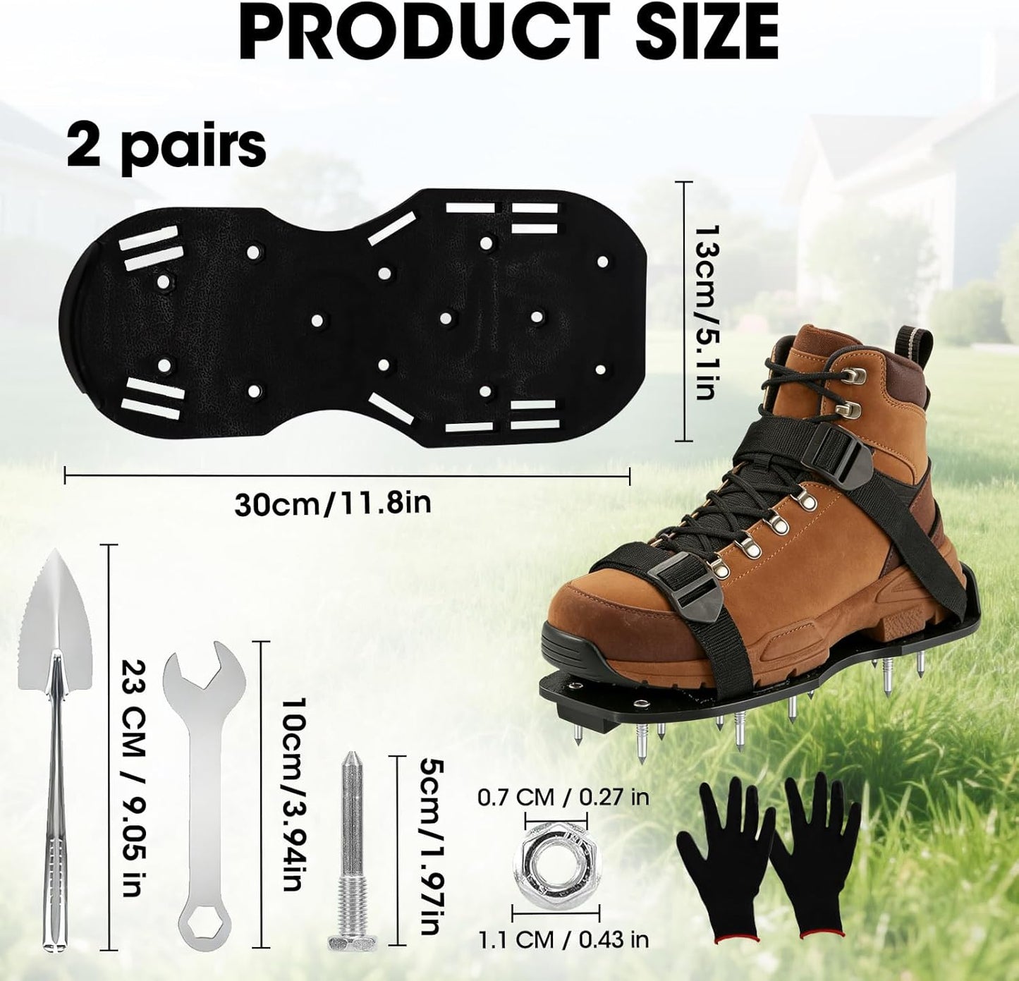 Zapatos Aireadores Césped Correas Gancho Bucle Talla Unica