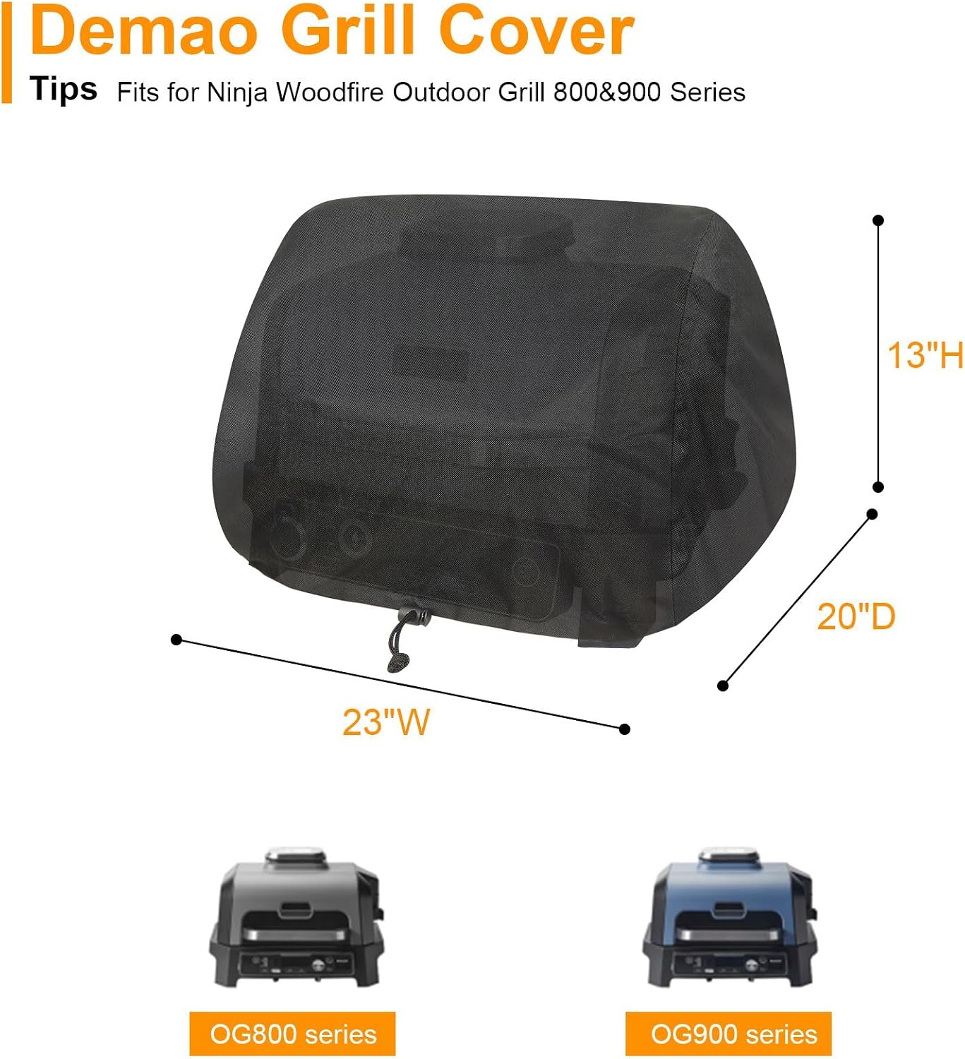Funda parrilla exterior tela Oxford 600D resistente OG800/OG900