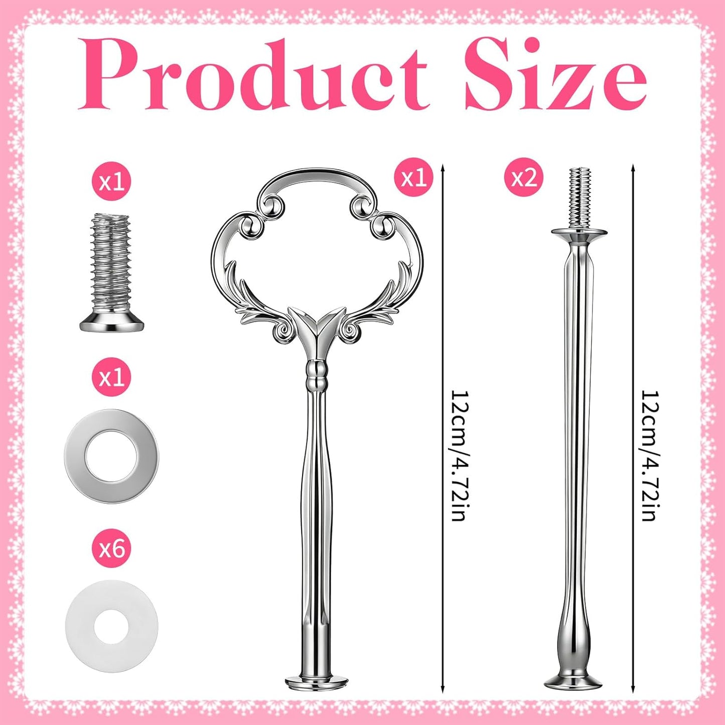 Kit 3 bandejas escalonadas soporte tartas y frutas