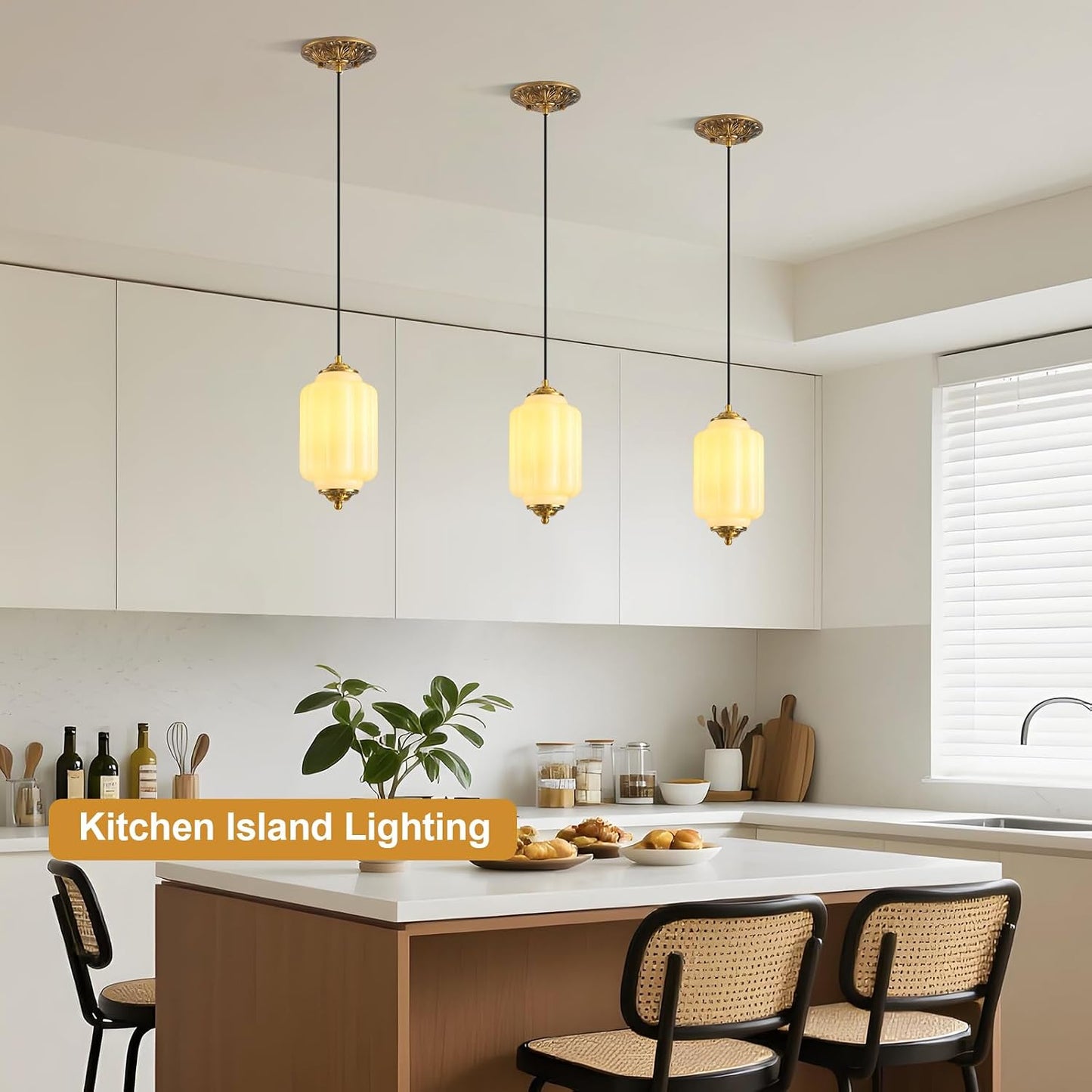 Lámpara colgante vidrio leche LED cocina comedor