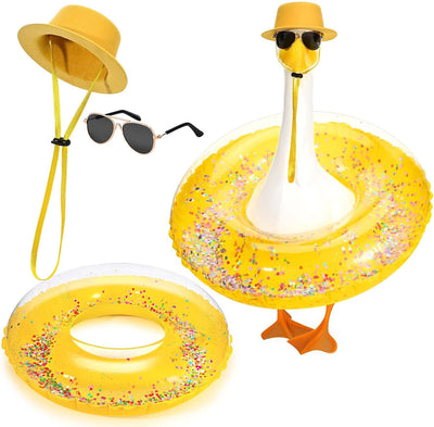 Disfraz ganso hawaiano con sombrero y lentejuelas 23pulg