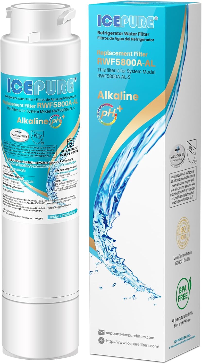 Filtro agua alcalino RWF5800A-AL para Frigidaire EPTWFU01