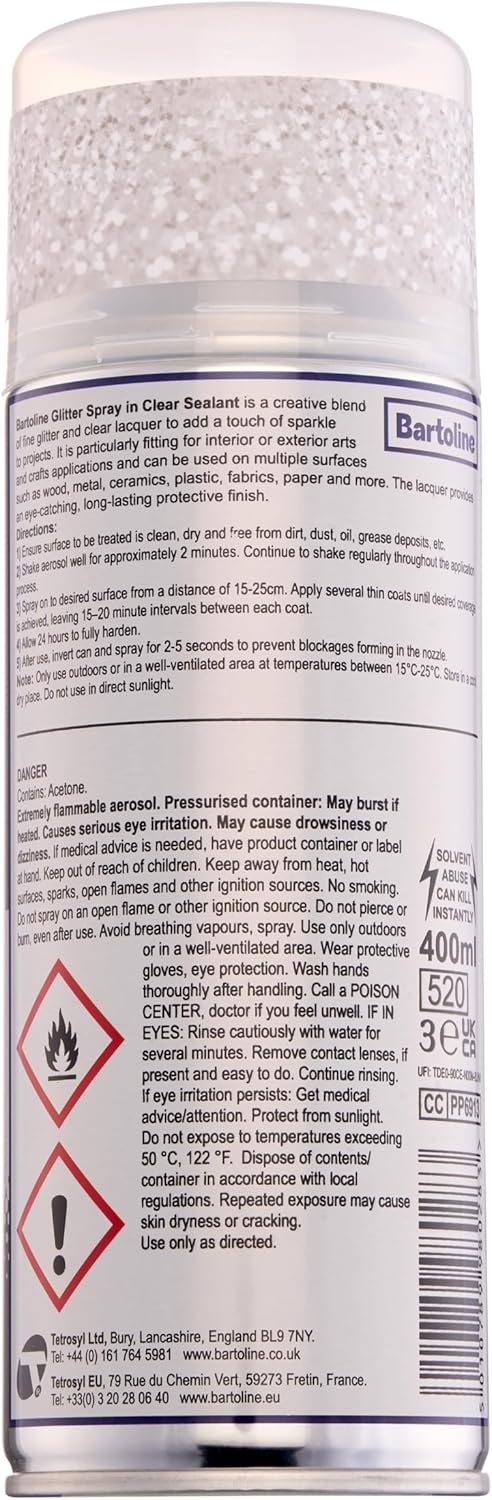 Sellador purpurina plateada 13.5oz aerosol para madera
