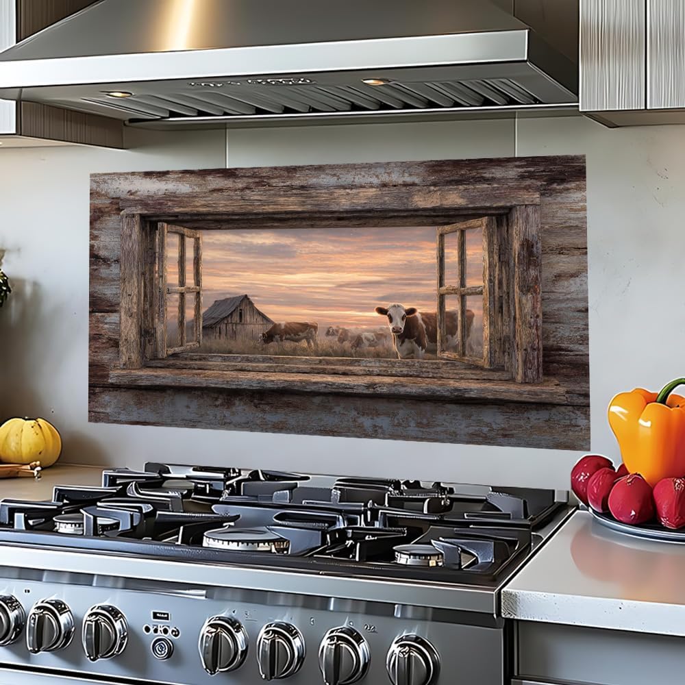 Adhesivo decorativo rústico para cocina 30x16pulg