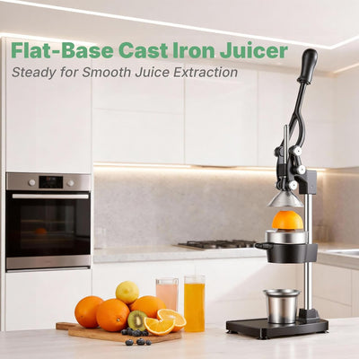 Exprimidor hierro fundido con vaso acero inox