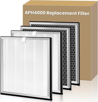 4 Filtros APH4000 compatibles KNKA H13 HEPA para hogar