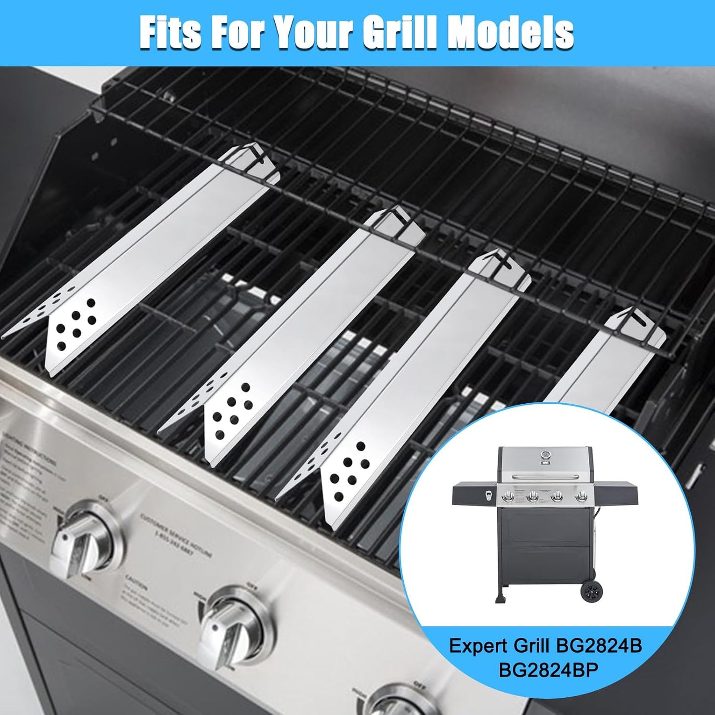 4 Pzas placas térmicas parrilla Expert BG2824B