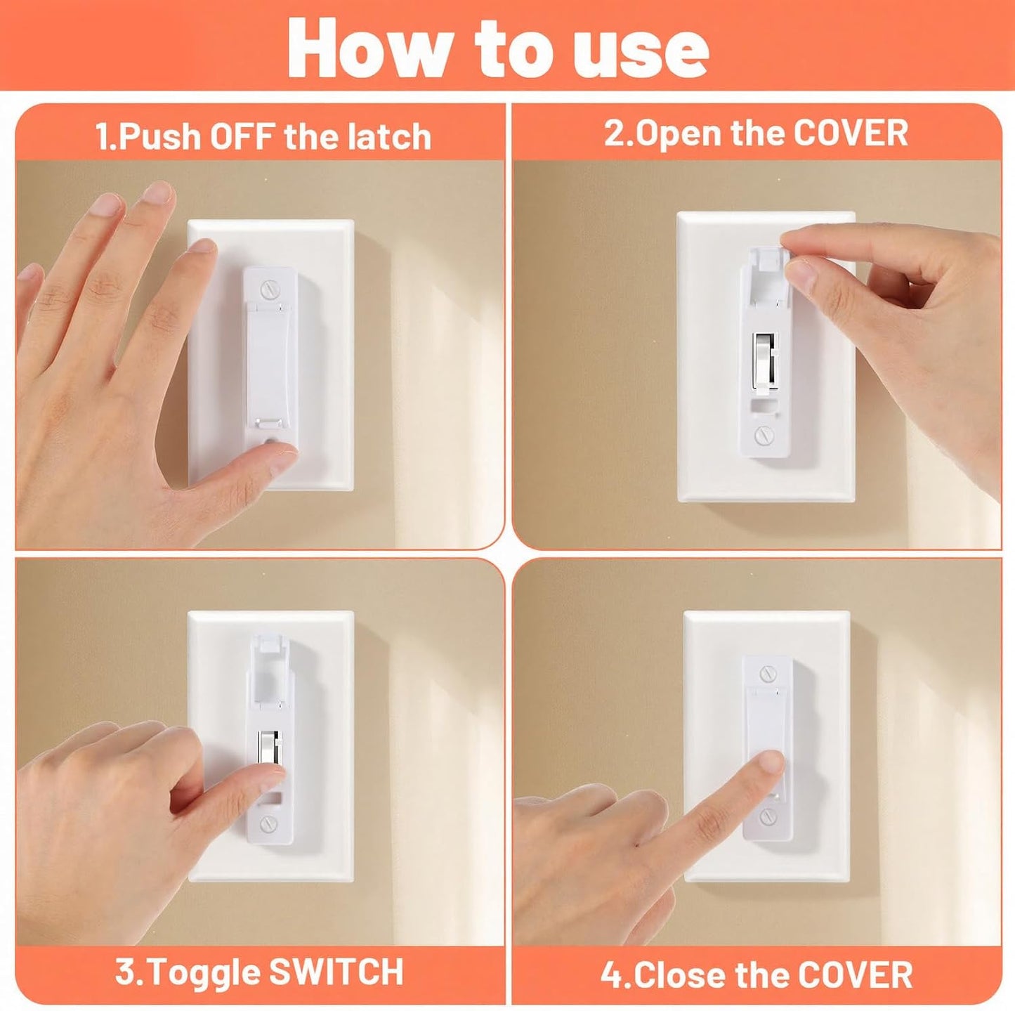 2 Protectores cubierta interruptor pared