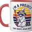 Taza Cerámica Ratoncito Rojo/Blanco
