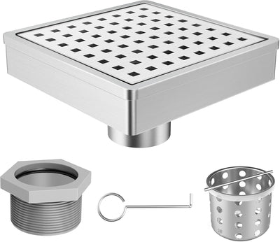 Drenaje ducha cuadrado acero inox 304 níquel cepillado
