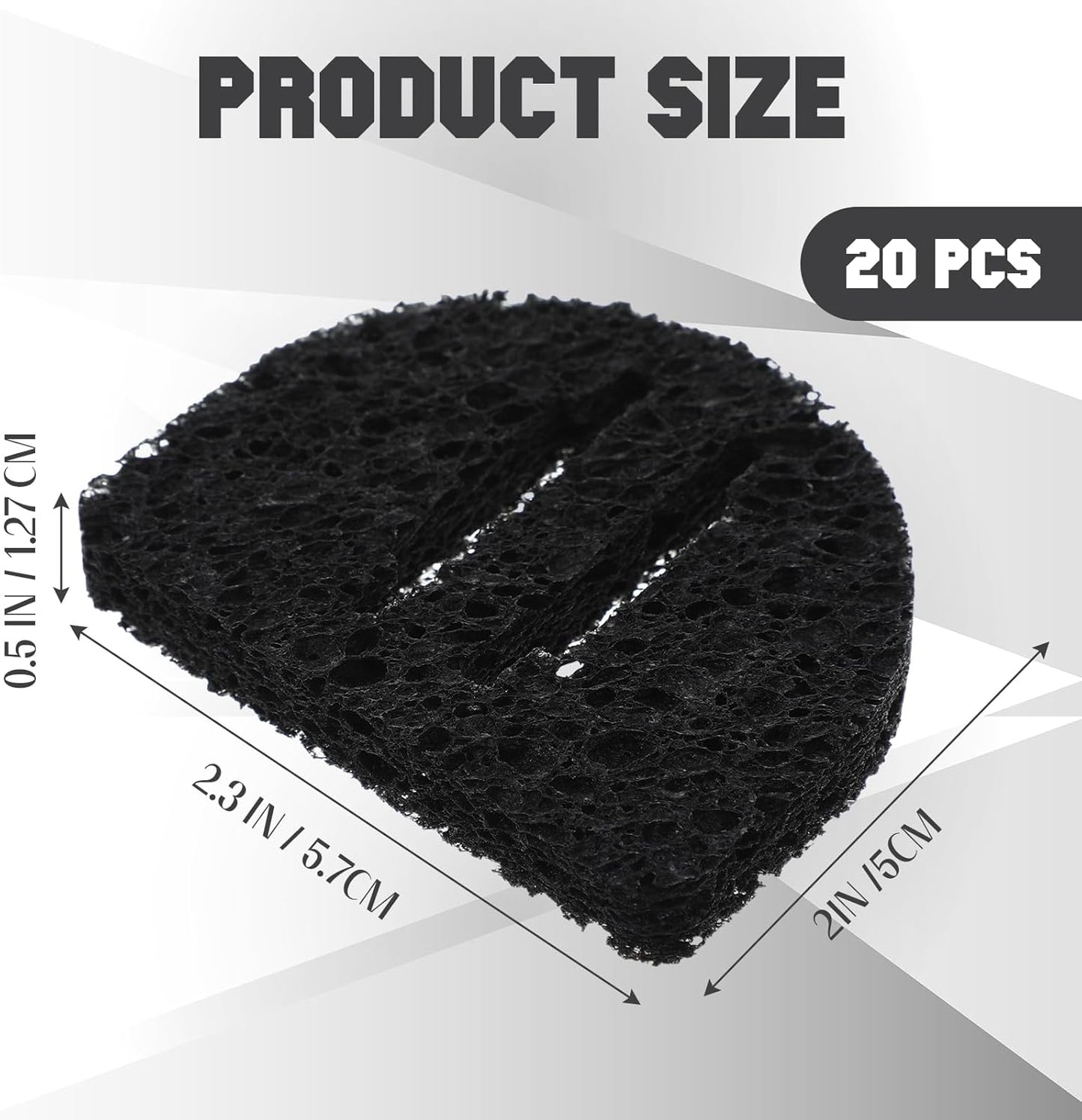 Esponja limpieza soldadura 1.969x2.362pulg con ranuras