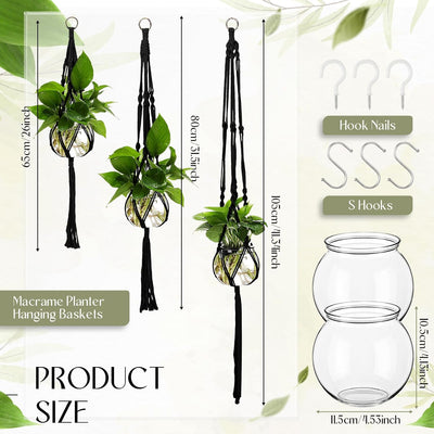 3 Pzas Soporte Propagación Plantas Colgador Macramé