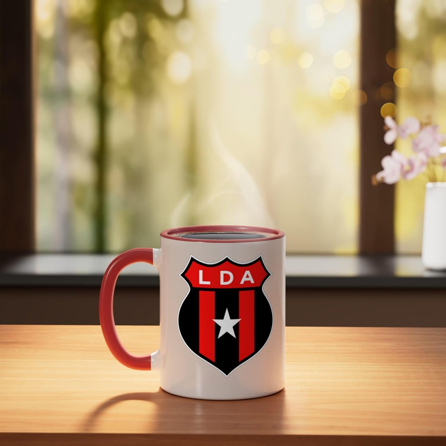 Taza Cerámica Liga Alajuelense Roja y Blanca