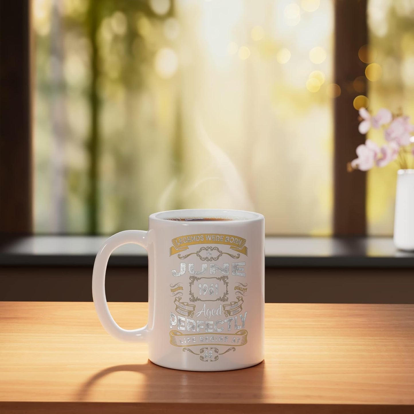 Taza Cerámica Edición 65 Aniversario Blanco