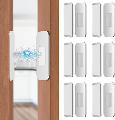 6 Cierres Magnéticos Acero Inox para Puertas Gabinete Cocina