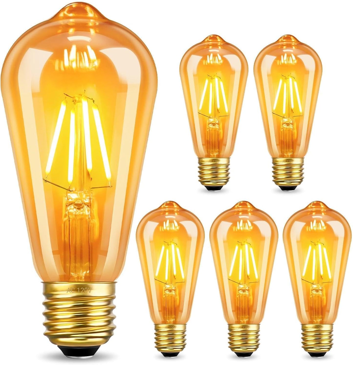 Bombilla LED Edison ST58 E26 2700K vintage cálida