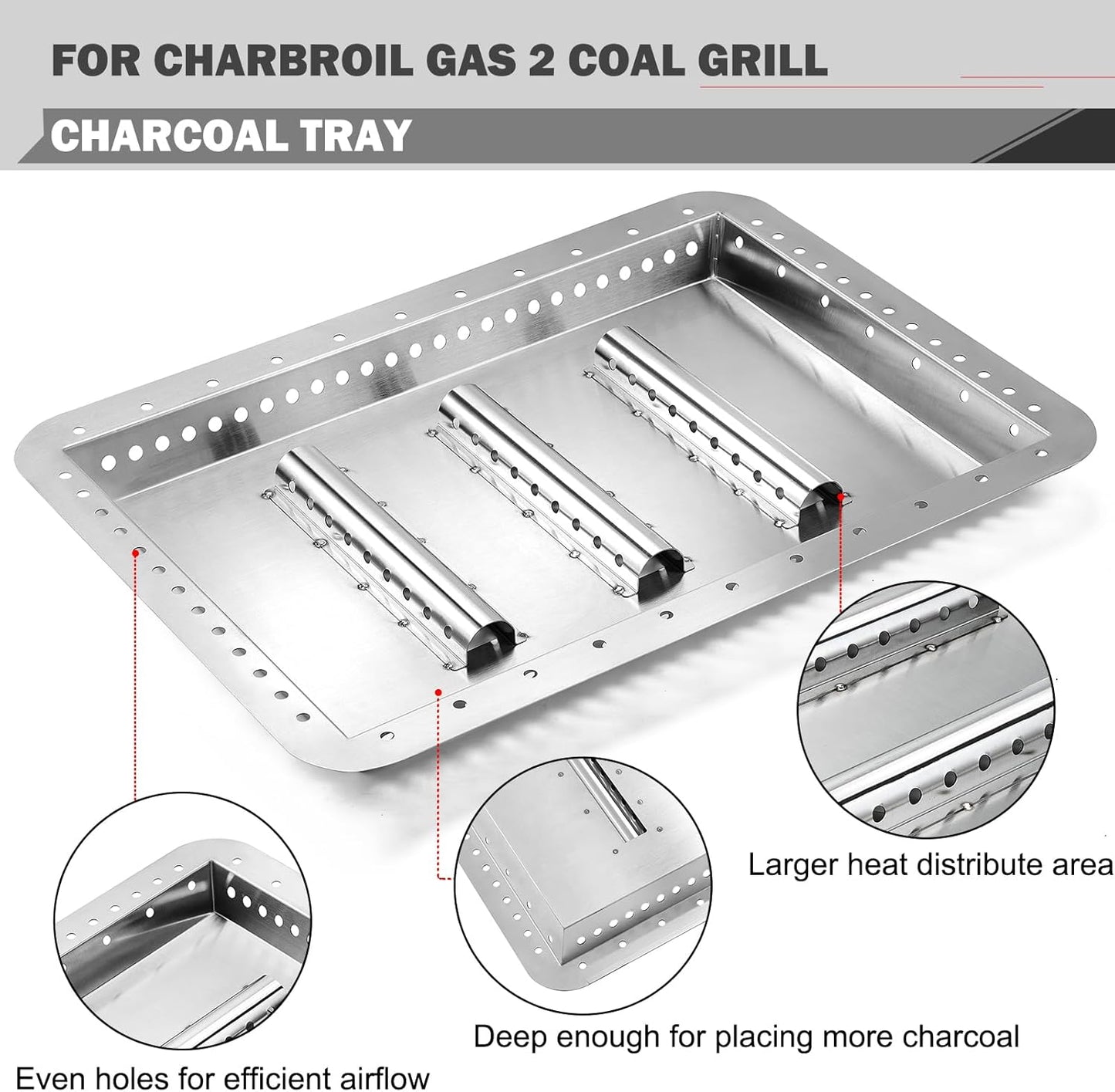 Bandeja carbón repuesto para Grill Charbroil Gas2coal