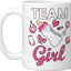 Taza cerámica para anuncio de bebé rosa Team Girl