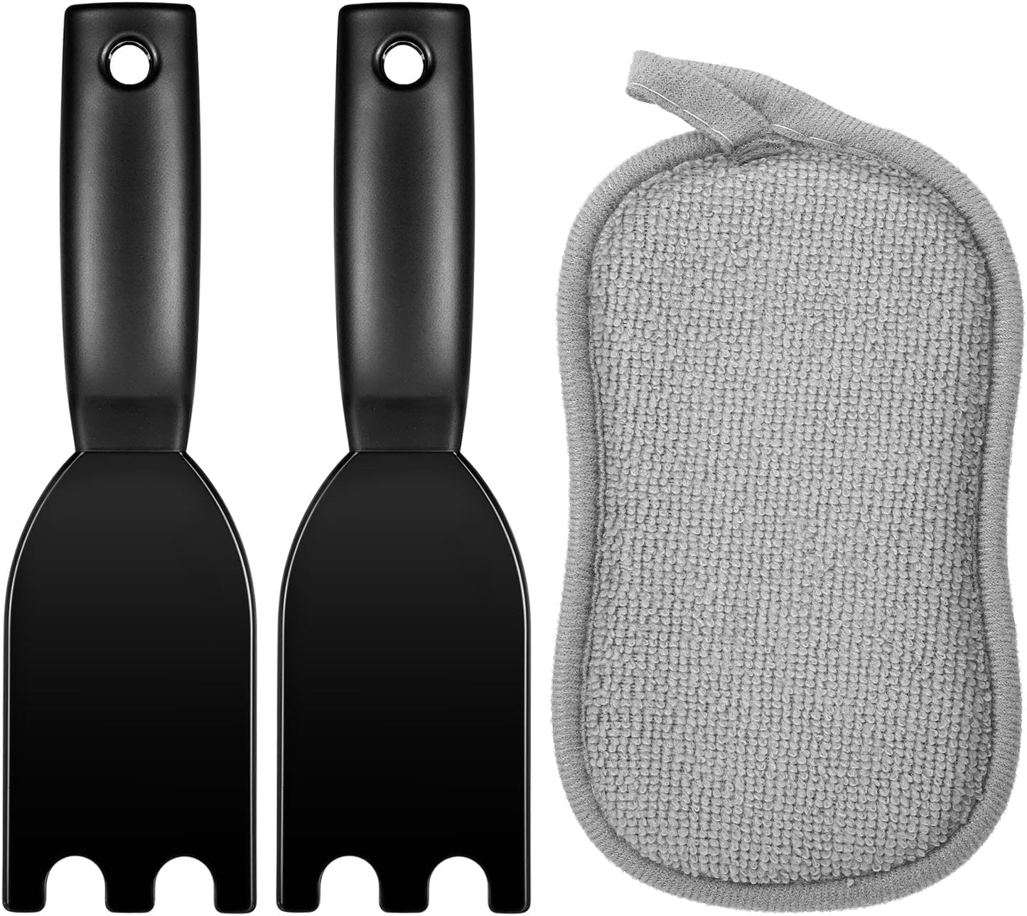 2 espátulas de parrilla George Foreman con paño de esponja resistente al calor