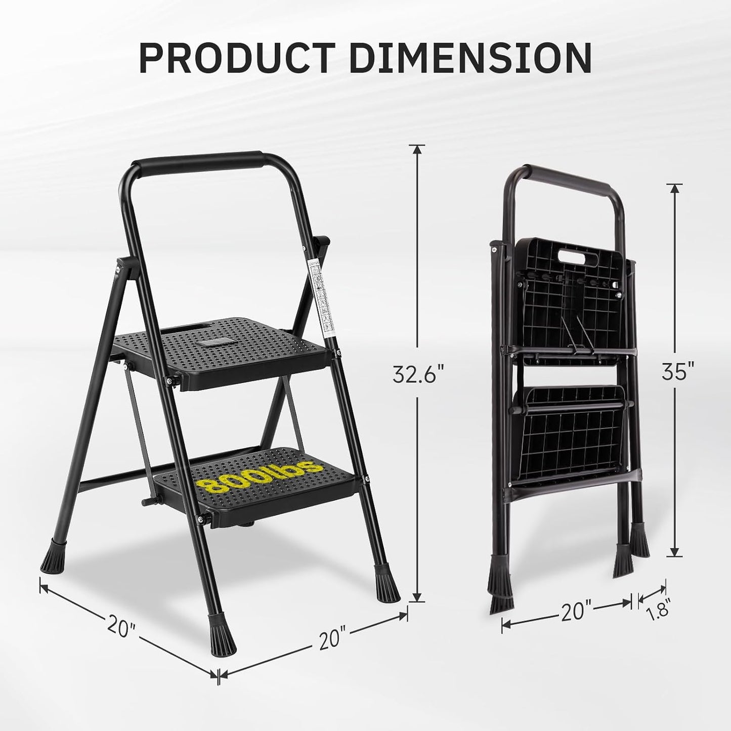 Escalera plegable 800lb antideslizante hogar