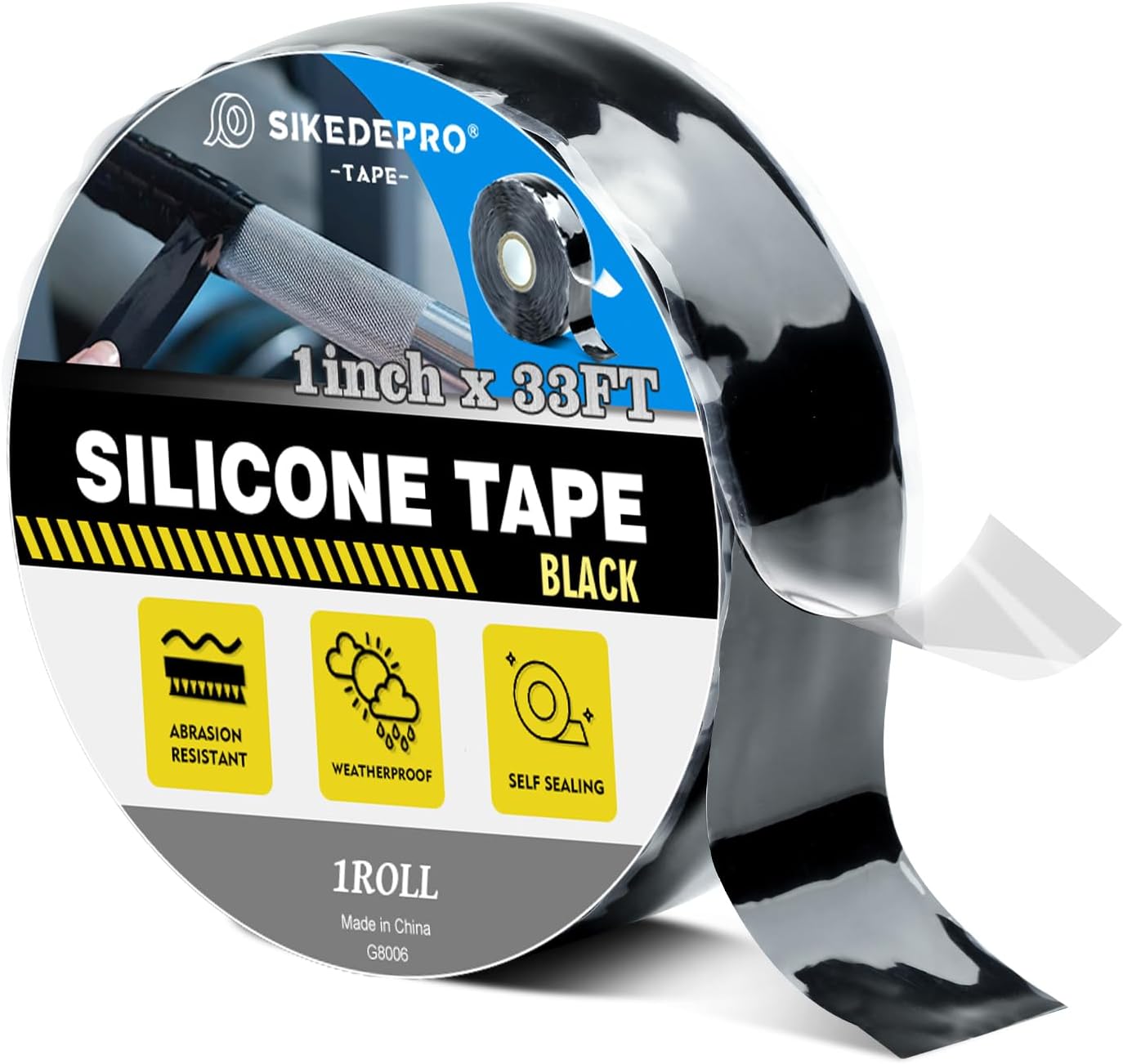 Cinta silicona autofusible 1pulg x33pies 20mil impermeable