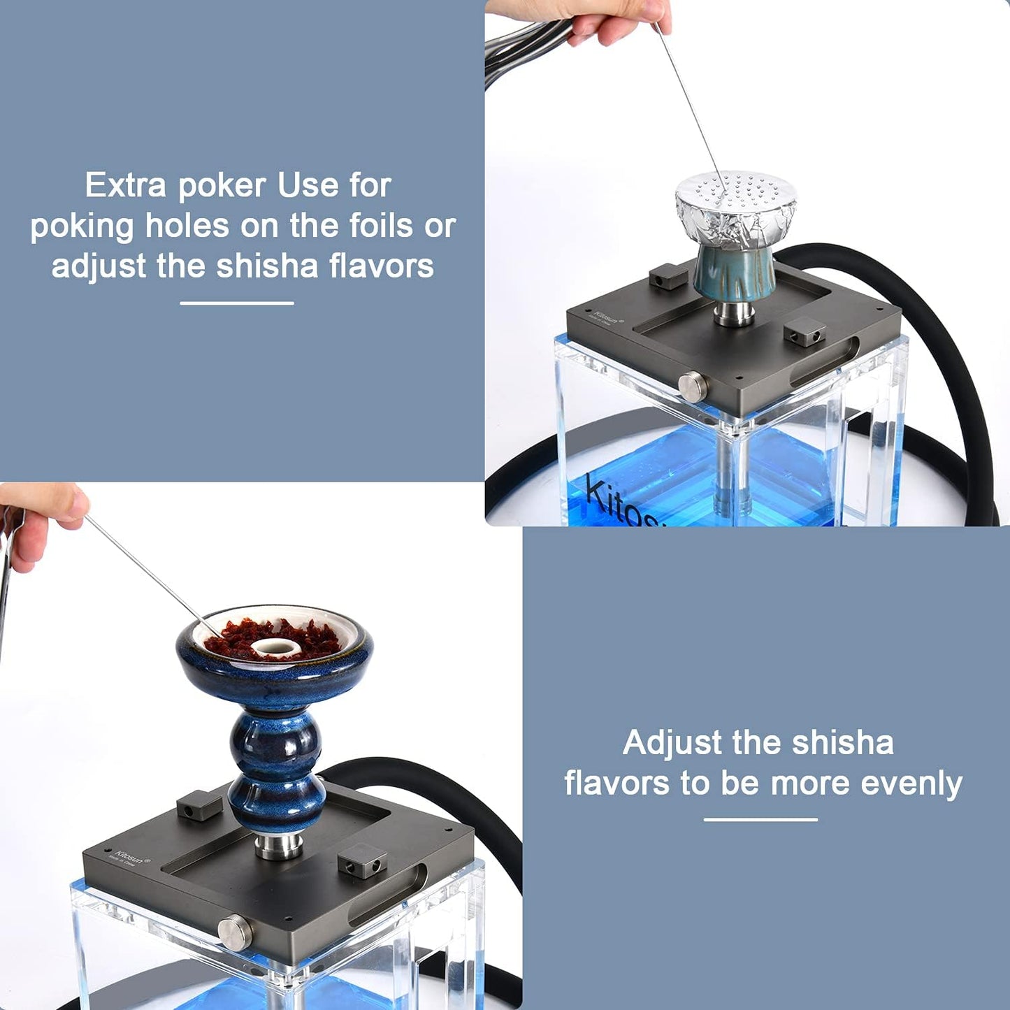 Set 2 Pinzas Cachimba Acero Inox 6.3pulg