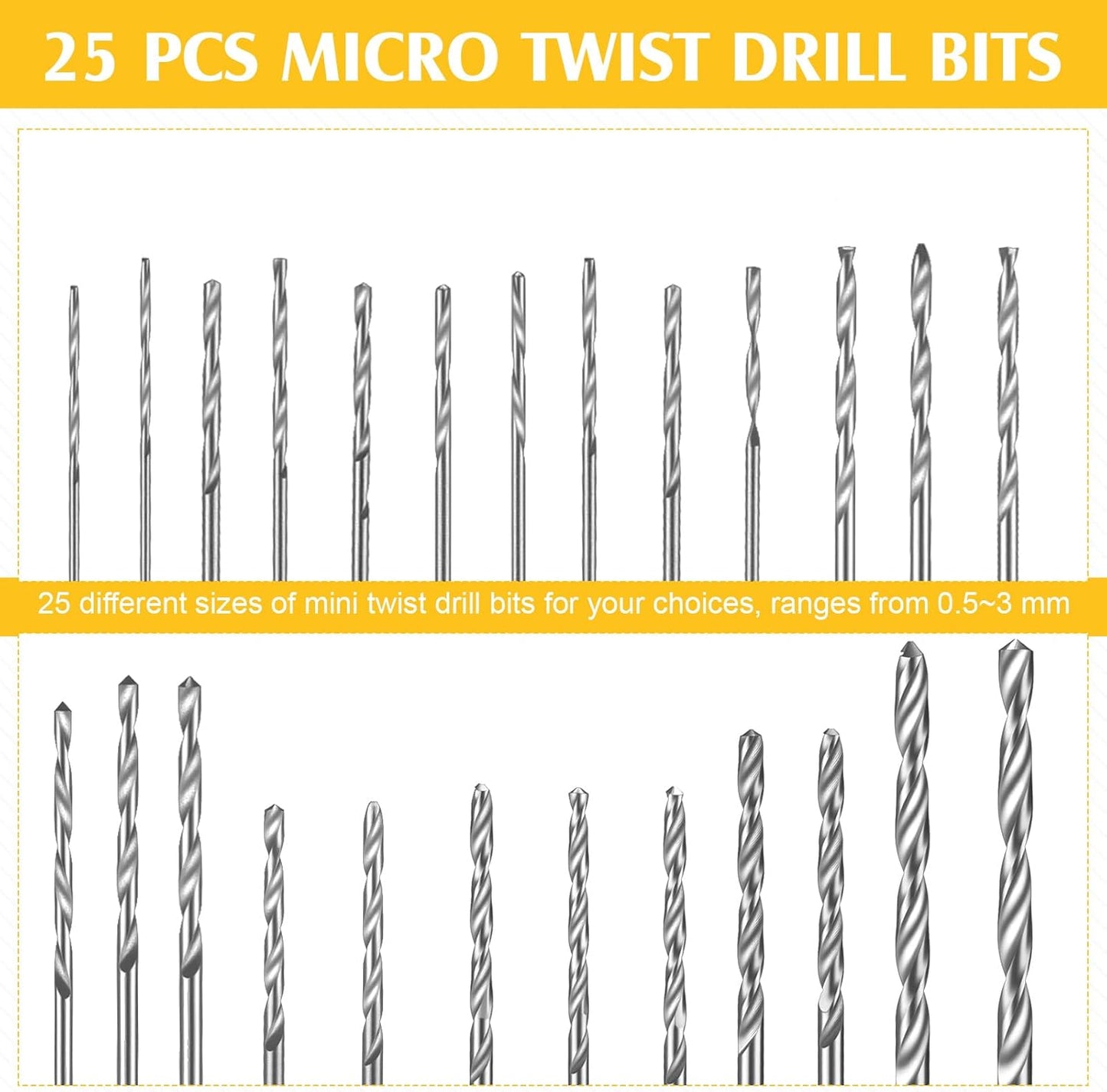 Set 36 Taladros Manuales para Manualidades Taladro PCB Dorado