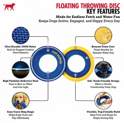 Juguete flotante perro frisbee espuma suave juego agua nieve