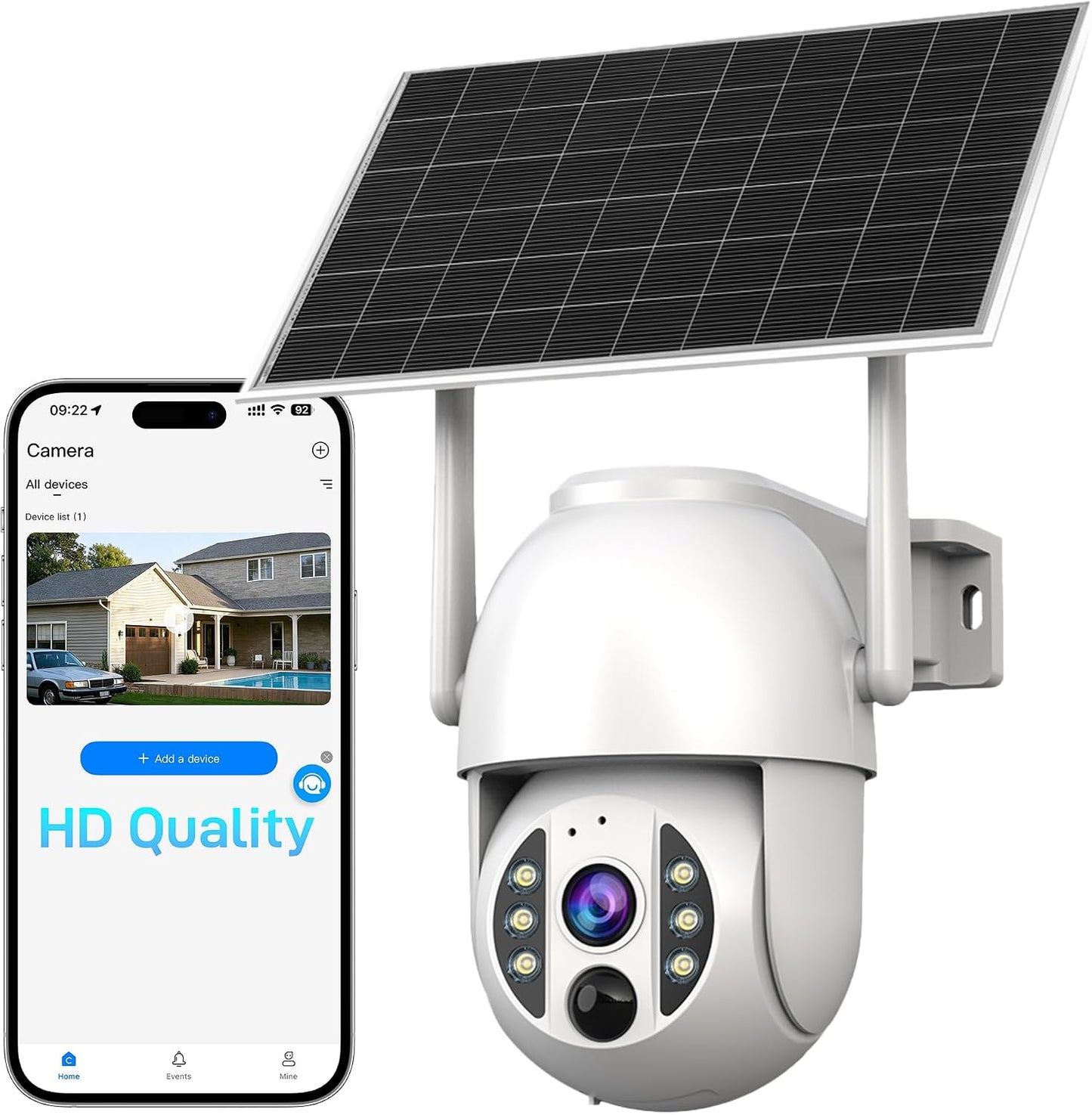 Cámara seguridad 3K 4G LTE solar IP66 auto seguimiento