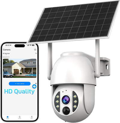 Cámara seguridad 3K 4G LTE solar IP66 auto seguimiento