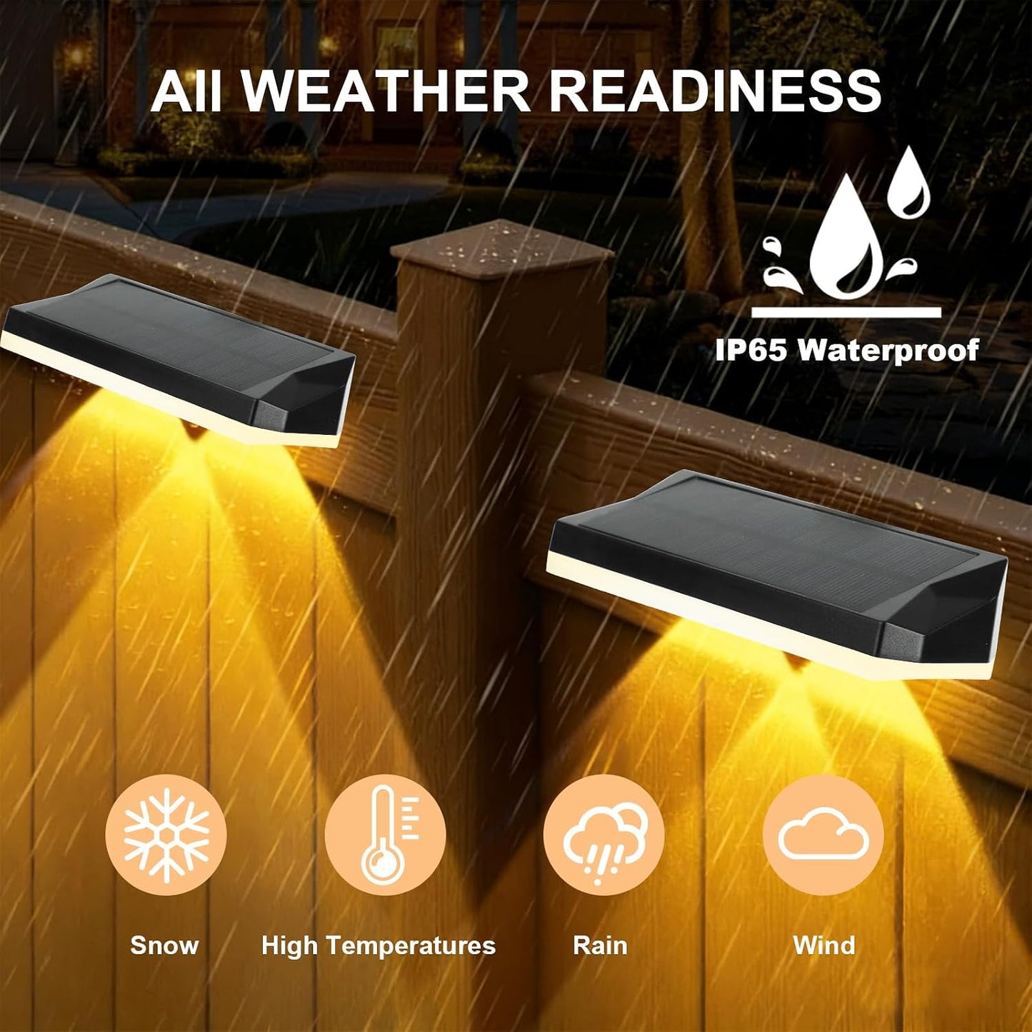 Luz solar para valla exterior 13 modos IP65 jardín