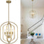 Candelabro dorado 4 luces para comedor y vestíbulo