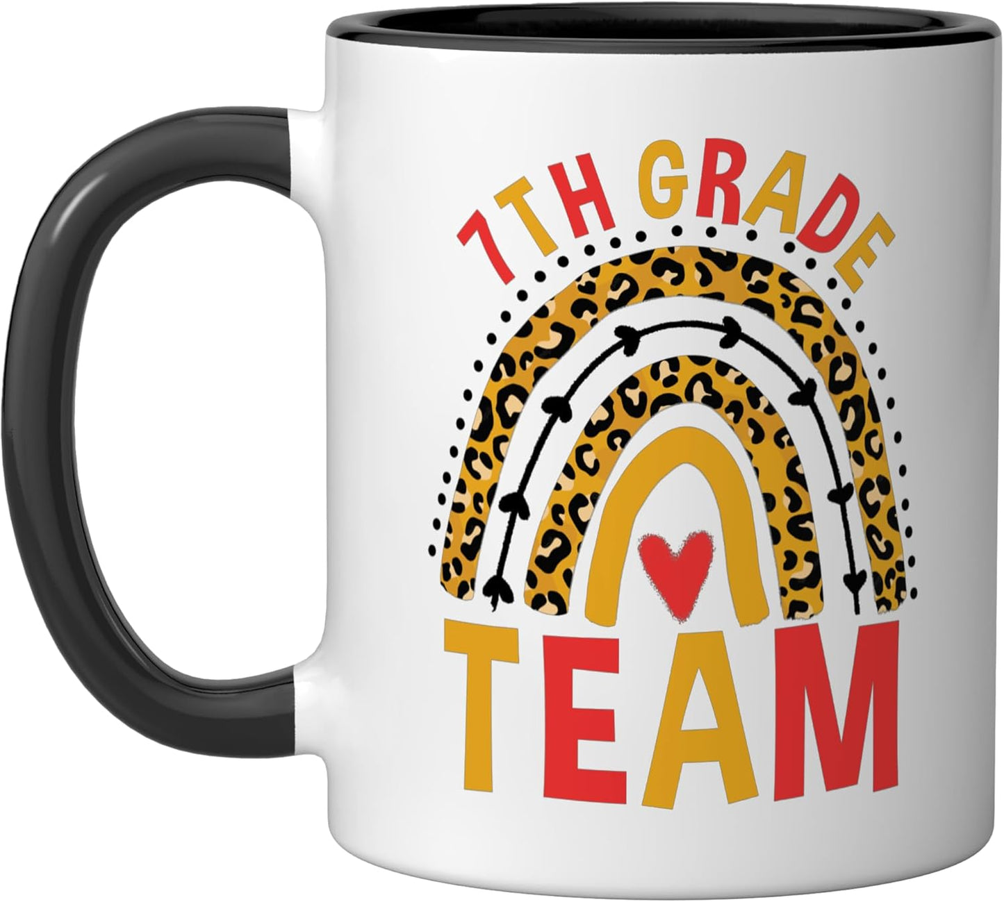 Taza cerámica para escuela secundaria león negro/blanco