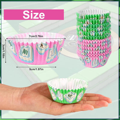 Forros para magdalenas Mahjong 300 unidades con accesorios de regalo