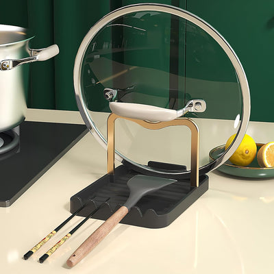 Soporte para tapa de olla acero inoxidable organizador cocina estante utensilios