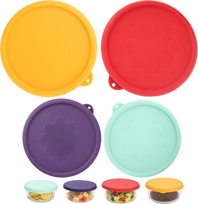 Tapas de silicona redondas para cuencos Anchor Hocking 4 unidades